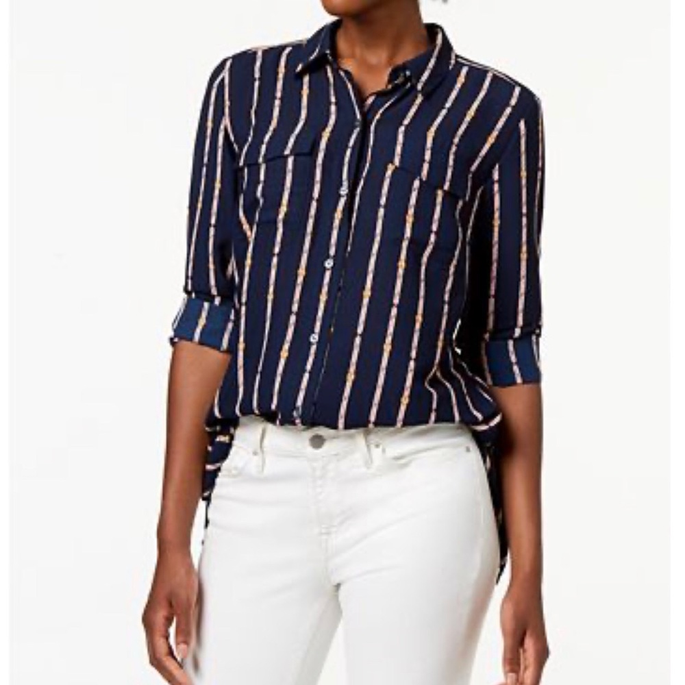 Charter Club Petite Printed Blouse
